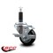 Service Caster 3'' Black Poly Swivel 1'' Expanding Stem Caster with Brake SCC-EX20S314-PPUB-BLK-TLB-1 - alternate 4